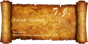 Turek József névjegykártya